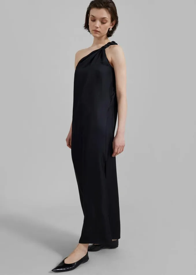 Clothing Women The Frankie Shop Loulou Studio Adela Dress 8211 Black