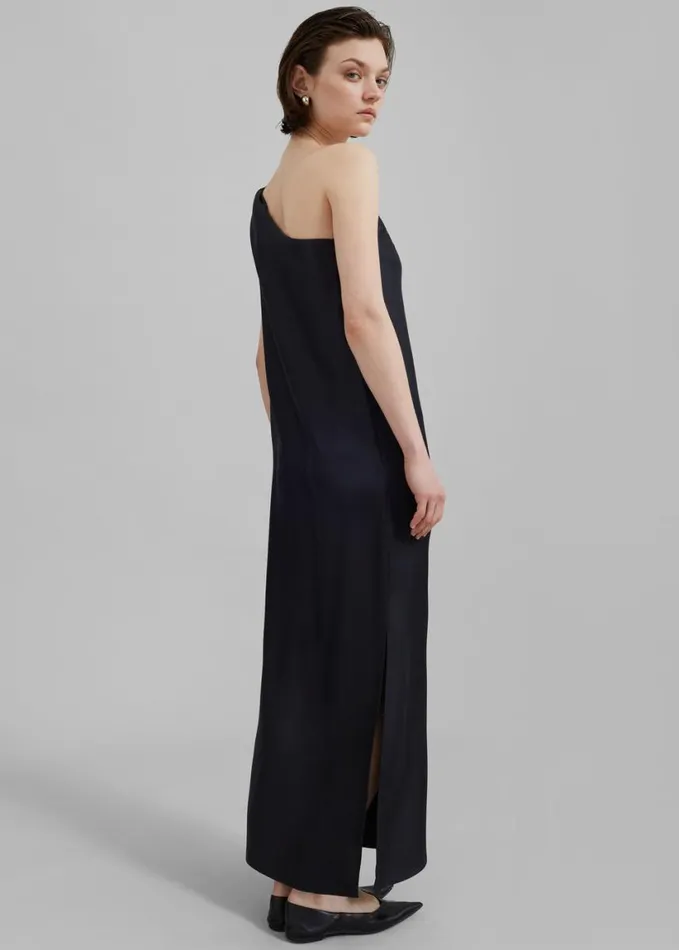 Clothing Women The Frankie Shop Loulou Studio Adela Dress 8211 Black