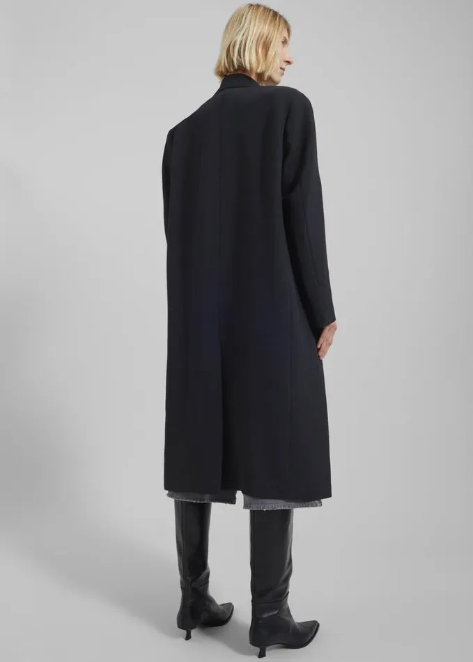 Clothing Women The Frankie Shop Low Classic Classic Long Coat 8211 Black