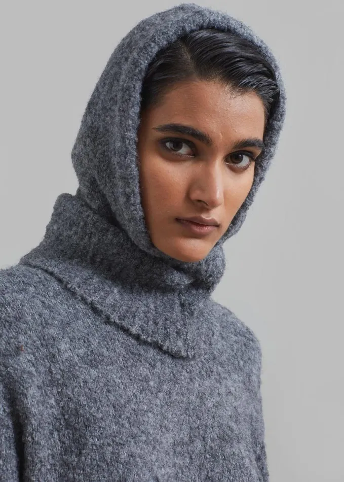 Clothing Women The Frankie Shop Luz Knit Dress 8211 Grey