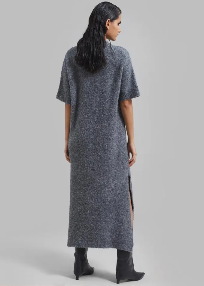 Clothing Women The Frankie Shop Luz Knit Dress 8211 Grey