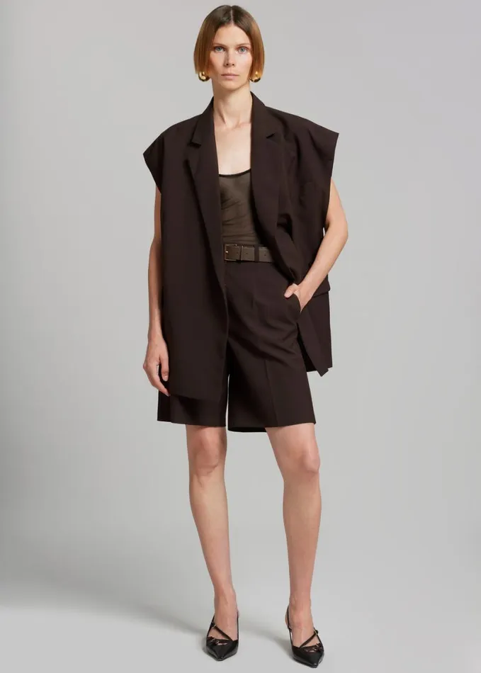 Clothing Women The Frankie Shop Maura Vest 8211 Brown
