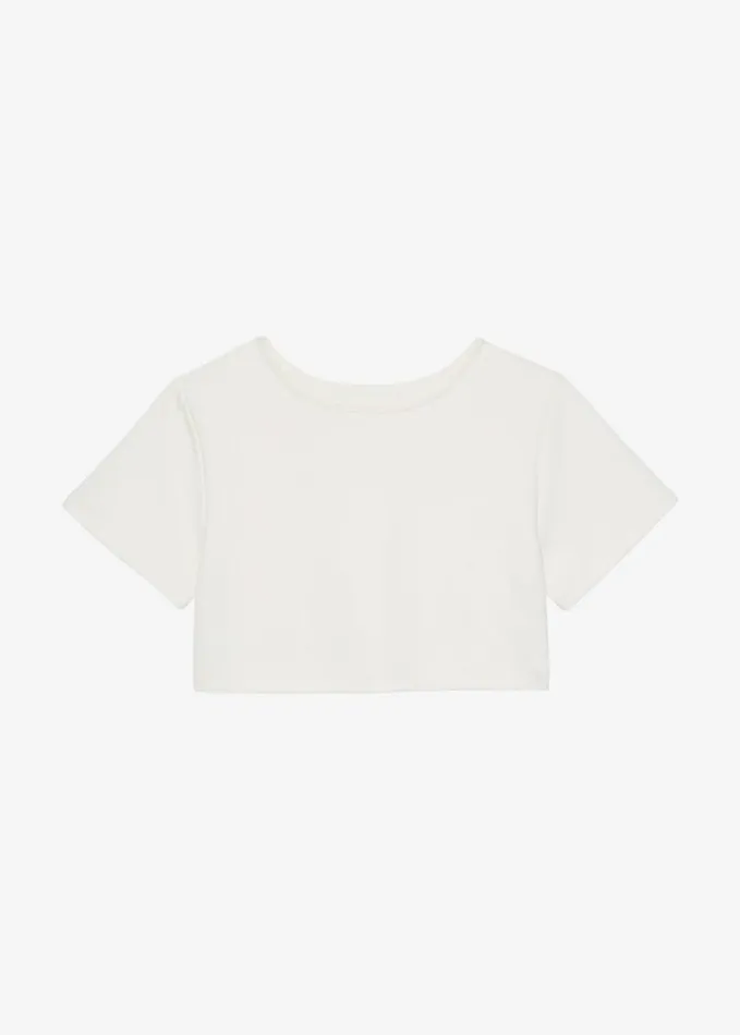 Clothing Women The Frankie Shop Meloe Crop Tee 8211 Beige