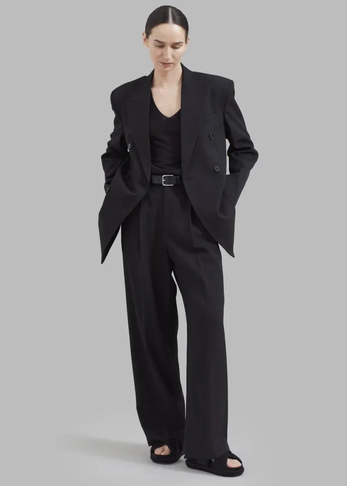 Clothing Women The Frankie Shop Nessi Pintuck Trousers 8211 Black