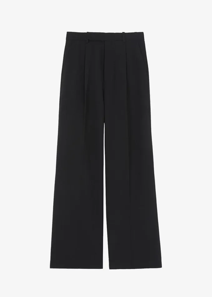 Clothing Women The Frankie Shop Nessi Pintuck Trousers 8211 Black