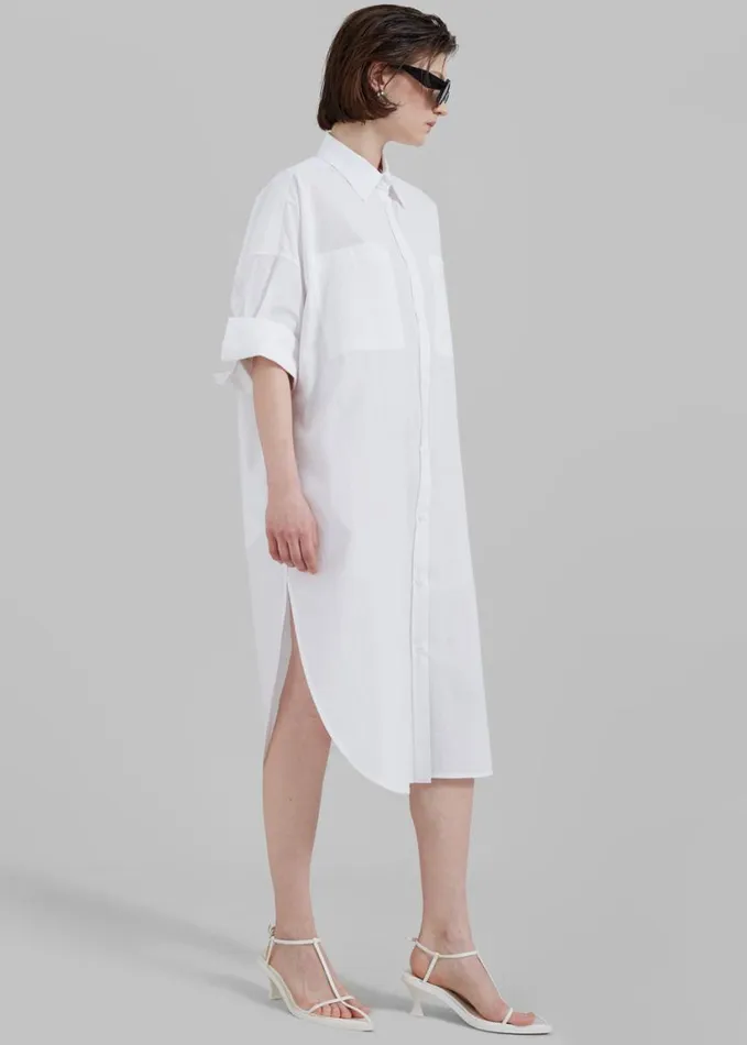 Clothing Women The Frankie Shop Olympe Midi Dress 8211 White