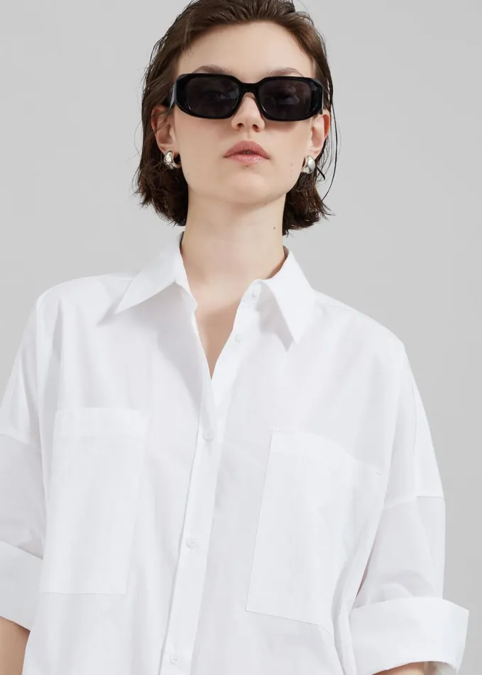 Clothing Women The Frankie Shop Olympe Midi Dress 8211 White