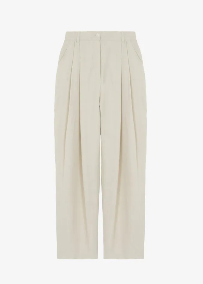 Clothing Women The Frankie Shop Piper Pleated Trousers 8211 Beige