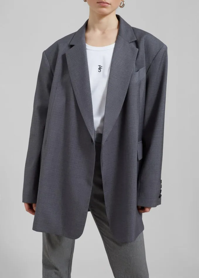 Clothing Women The Frankie Shop Quincy Blazer 8211 Grey