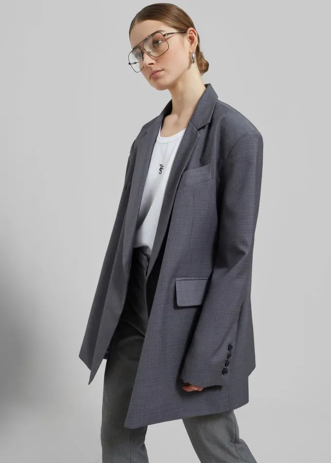 Clothing Women The Frankie Shop Quincy Blazer 8211 Grey