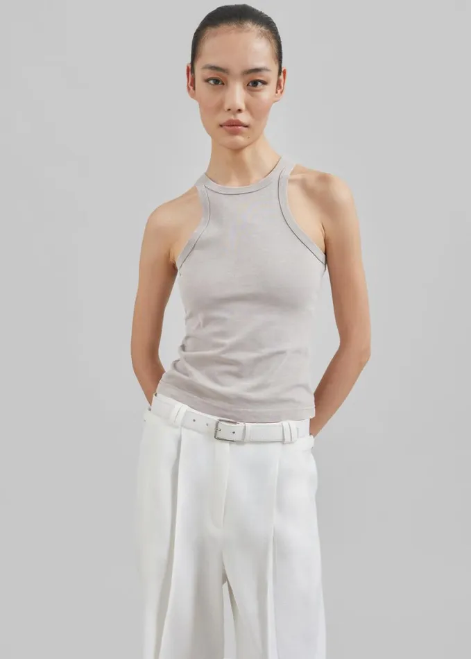 Clothing Women The Frankie Shop Samse Samse Helene Tank Top 8211 Gull Gray