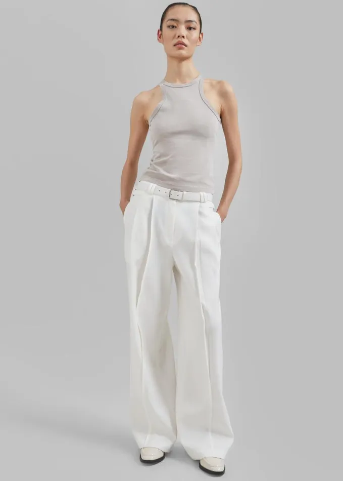 Clothing Women The Frankie Shop Samse Samse Helene Tank Top 8211 Gull Gray