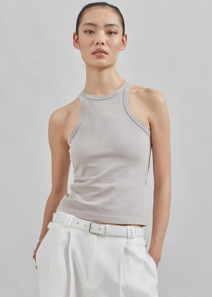 Clothing Women The Frankie Shop Samse Samse Helene Tank Top 8211 Gull Gray