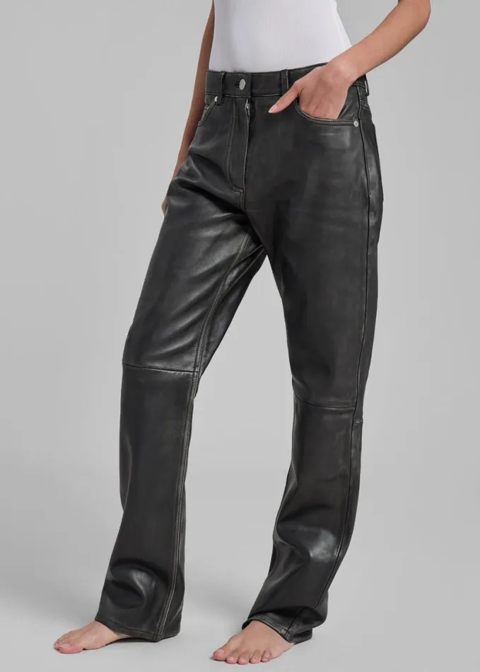 Clothing Women The Frankie Shop Samse Samse Salynn Trousers 8211 Washed Black Olive