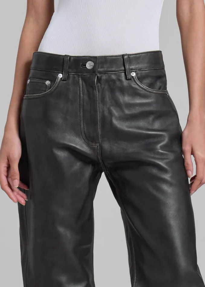 Clothing Women The Frankie Shop Samse Samse Salynn Trousers 8211 Washed Black Olive