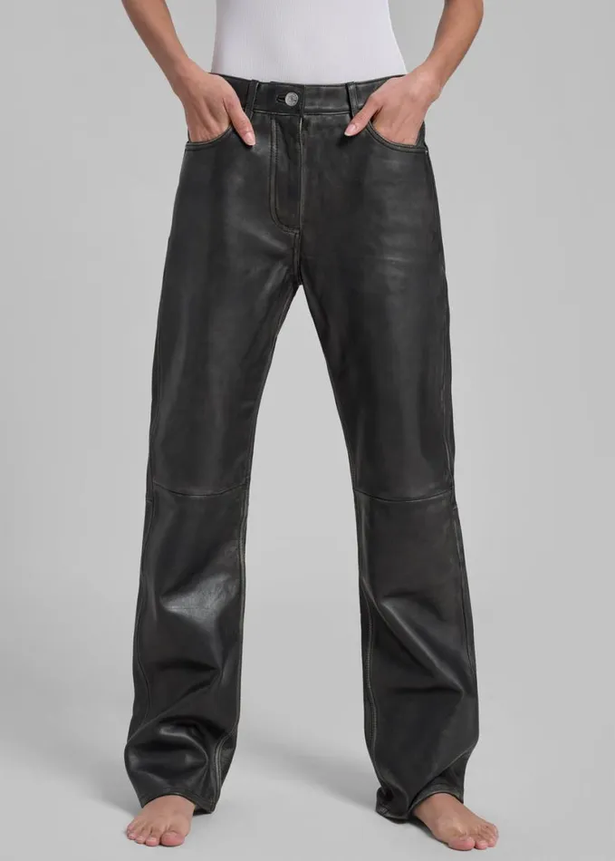 Clothing Women The Frankie Shop Samse Samse Salynn Trousers 8211 Washed Black Olive