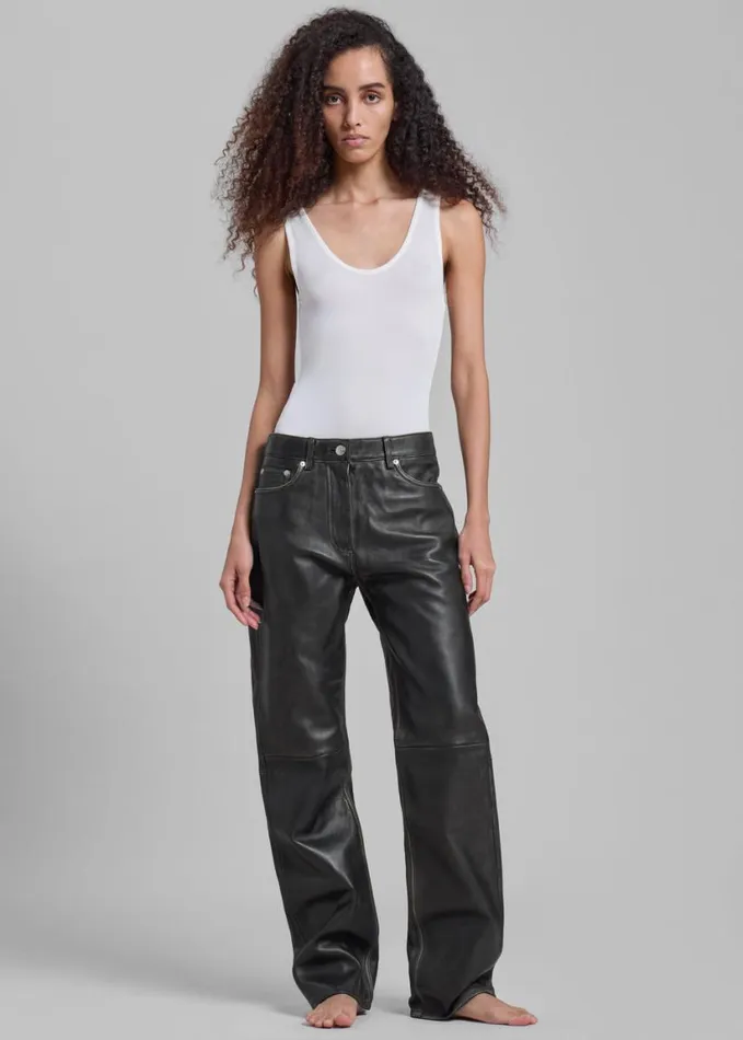 Clothing Women The Frankie Shop Samse Samse Salynn Trousers 8211 Washed Black Olive