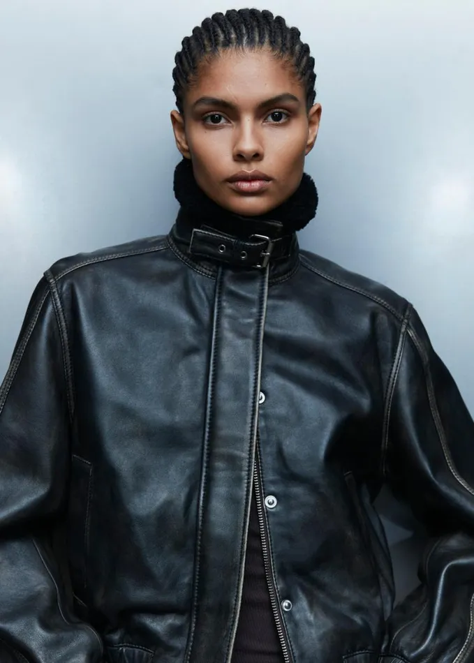 Clothing Women The Frankie Shop Samse Samse Sameadow Bomber 8211 Washed Black Olive