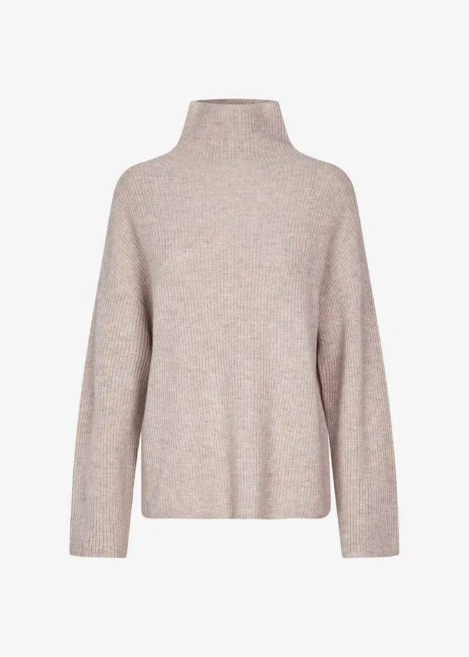 Clothing Women The Frankie Shop Samse Samse Sazlata Turtleneck 8211 Khaki Melange