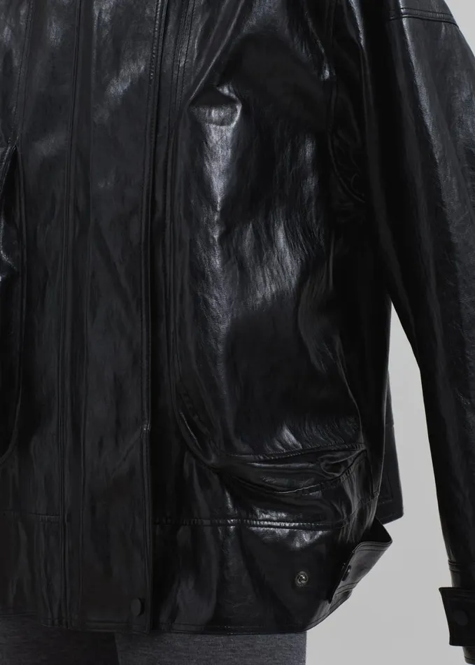 Clothing Women The Frankie Shop Savannah Faux Leather Jacket 8211 Black