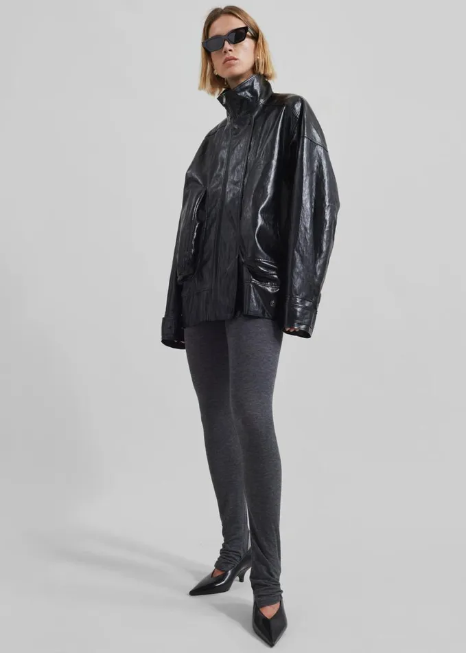 Clothing Women The Frankie Shop Savannah Faux Leather Jacket 8211 Black
