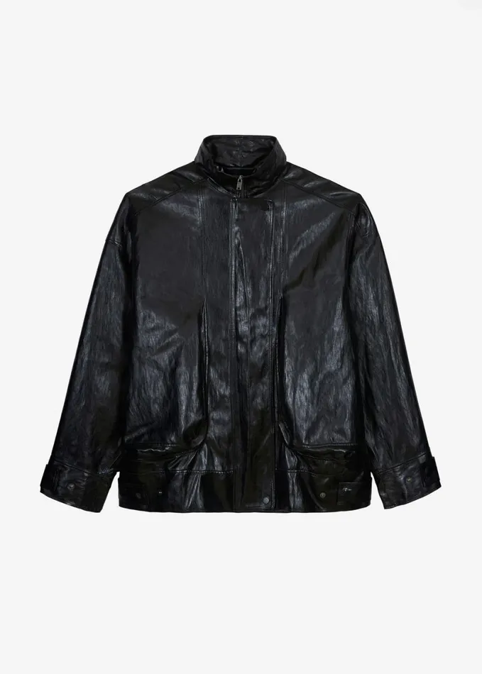 Clothing Women The Frankie Shop Savannah Faux Leather Jacket 8211 Black