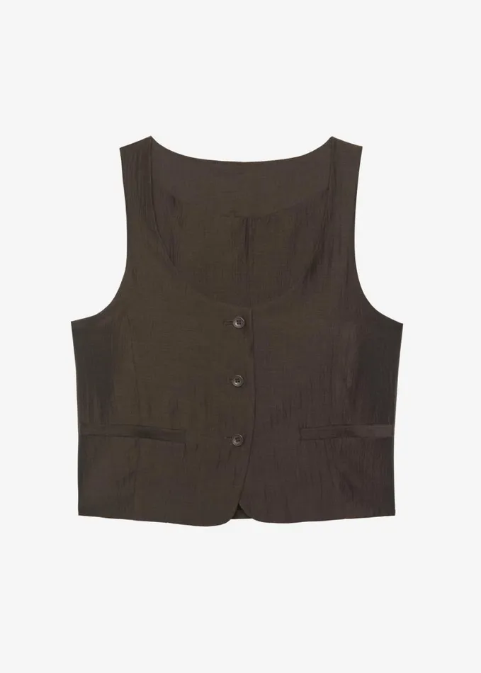 Clothing Women The Frankie Shop Selene Vest 8211 Chocolate