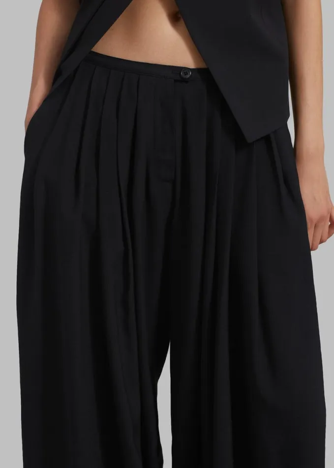 Clothing Women The Frankie Shop Sloane Wide Leg Trousers 8211 Black