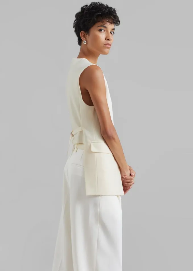 Clothing Women The Frankie Shop Sutton Vest 8211 Cream
