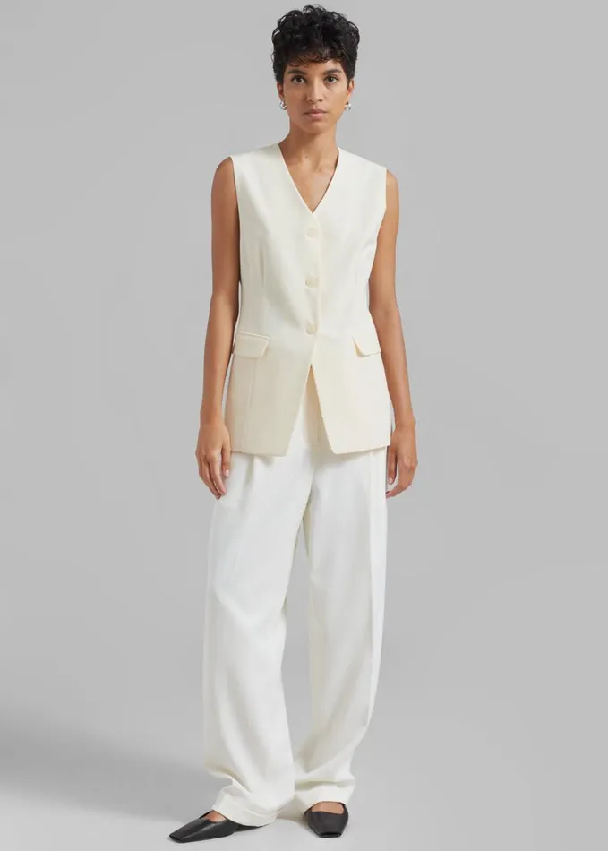 Clothing Women The Frankie Shop Sutton Vest 8211 Cream