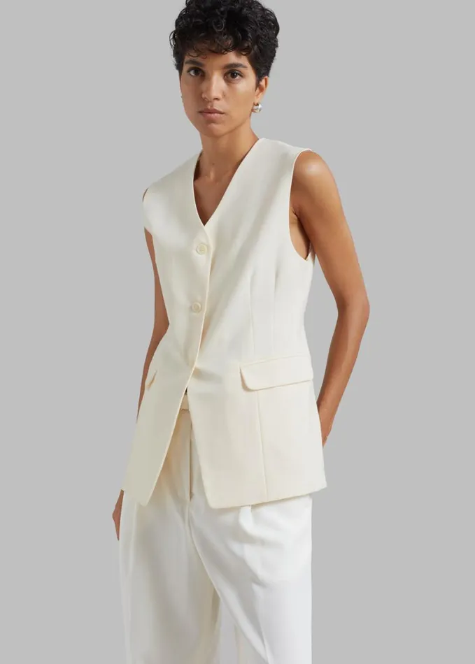 Clothing Women The Frankie Shop Sutton Vest 8211 Cream