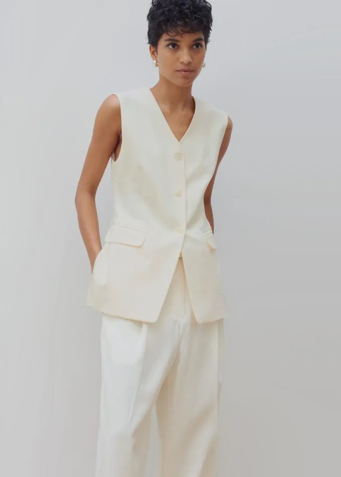 Clothing Women The Frankie Shop Sutton Vest 8211 Cream