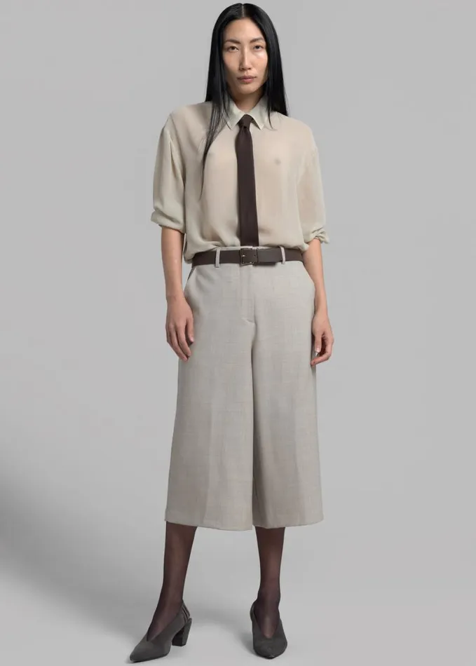 Clothing Women The Frankie Shop Tessa Wool Bermuda 8211 Beige
