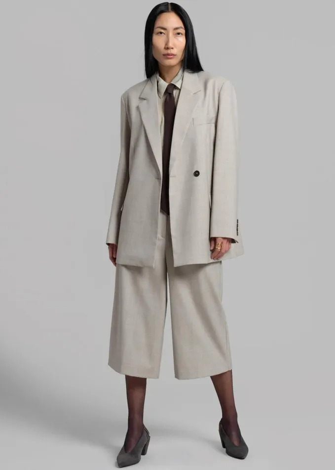 Clothing Women The Frankie Shop Tessa Wool Bermuda 8211 Beige