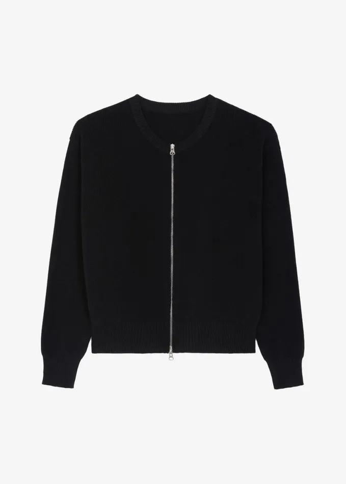 Clothing Women The Frankie Shop Veronica ZipUp Cardigan 8211 Black