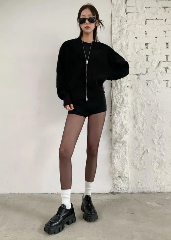 Clothing Women The Frankie Shop Veronica ZipUp Cardigan 8211 Black