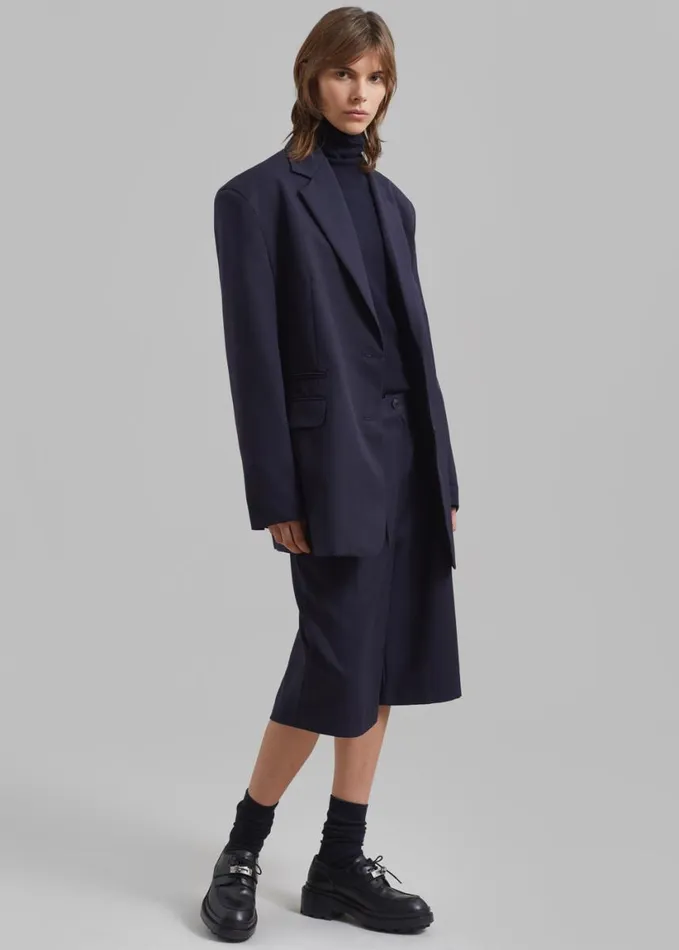 Clothing Women The Frankie Shop Wilma Blazer 8211 Navy