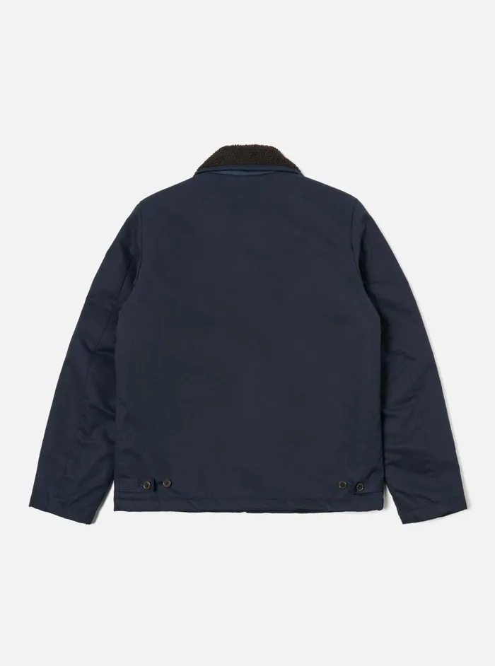 Coats and Outerwear Men Universal Works Universal Works Reversible N1 Jacket In NavyBrown Brushed PolytechSherpa