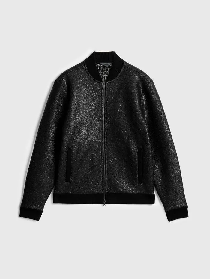 Coats And Jackets Men John Varvatos VENETICO BASEBALL JACKET Black