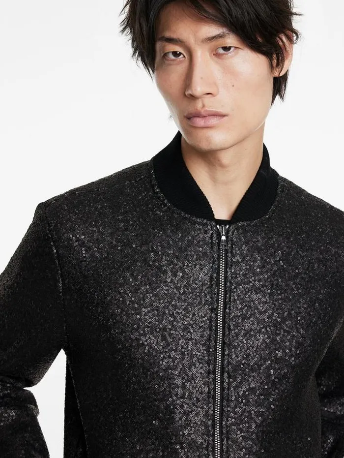 Coats And Jackets Men John Varvatos VENETICO BASEBALL JACKET Black