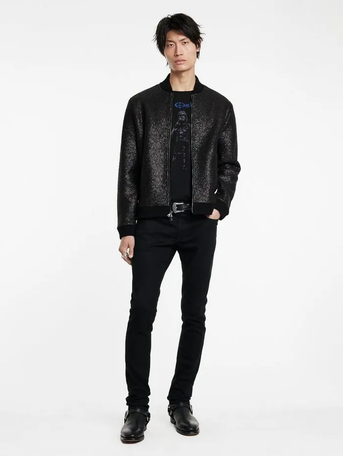 Coats And Jackets Men John Varvatos VENETICO BASEBALL JACKET Black