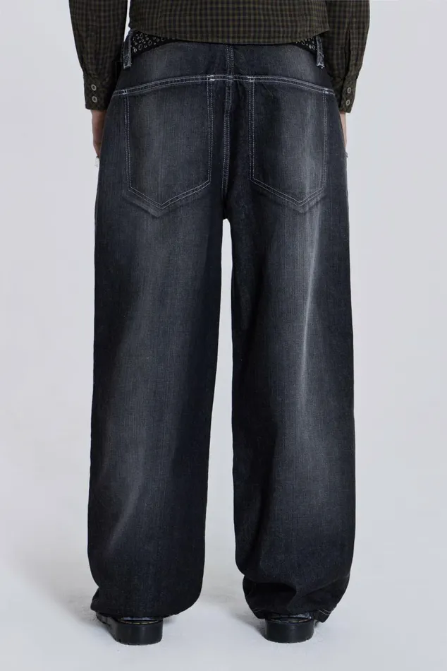 Contrast Stitch Skate Colossus Jeans Black WomenMen Jaded London Colossus Jeans Contrast Stitch Skate Colossus Jeans Black WomenMen Jaded London Colossus Jeans