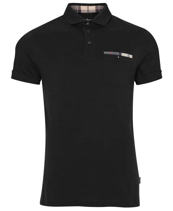 Corpatch Polo Shirt Grey Marlstone Men Barbour Polo Shirts