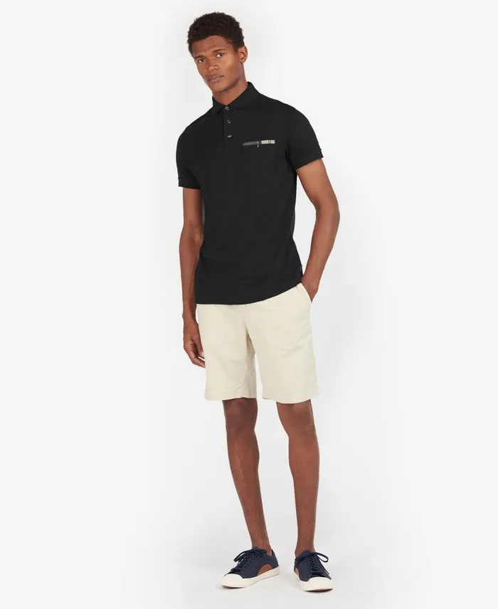 Corpatch Polo Shirt Grey Marlstone Men Barbour Polo Shirts