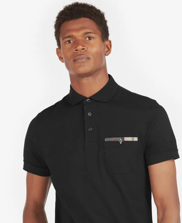 Corpatch Polo Shirt Grey Marlstone Men Barbour Polo Shirts