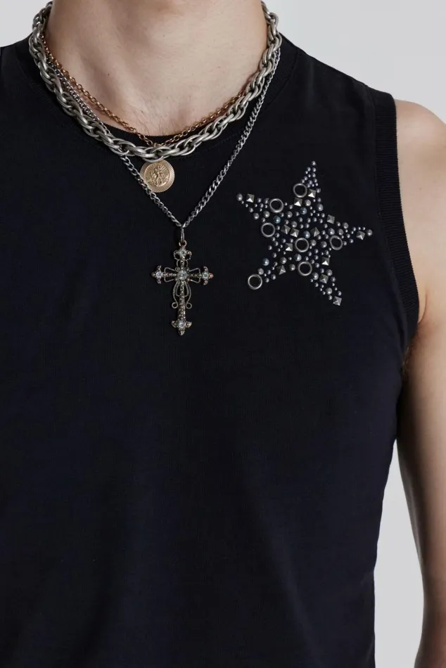 Cosmo Vest Black Men Jaded London Vests