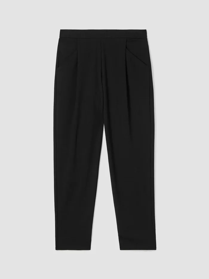 Cotton Blend Ponte Tapered Pant Black Women Eileen Fisher Pants Shorts and Jumpsuits
