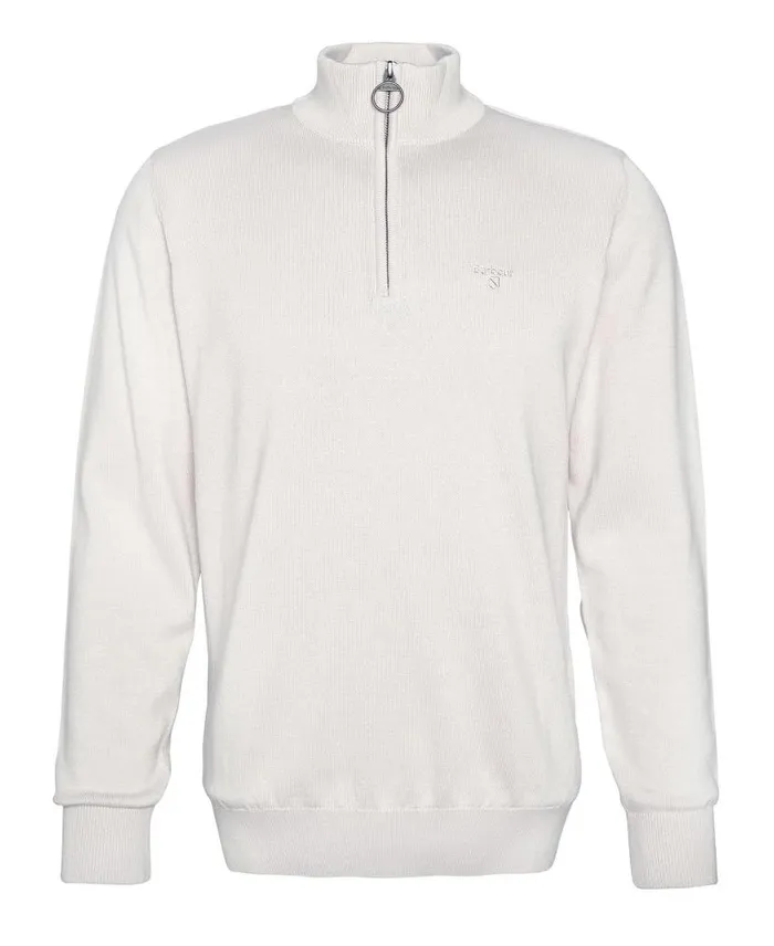 Cotton Half Zip Jumper Dark Chambray Men Barbour Jumpers
