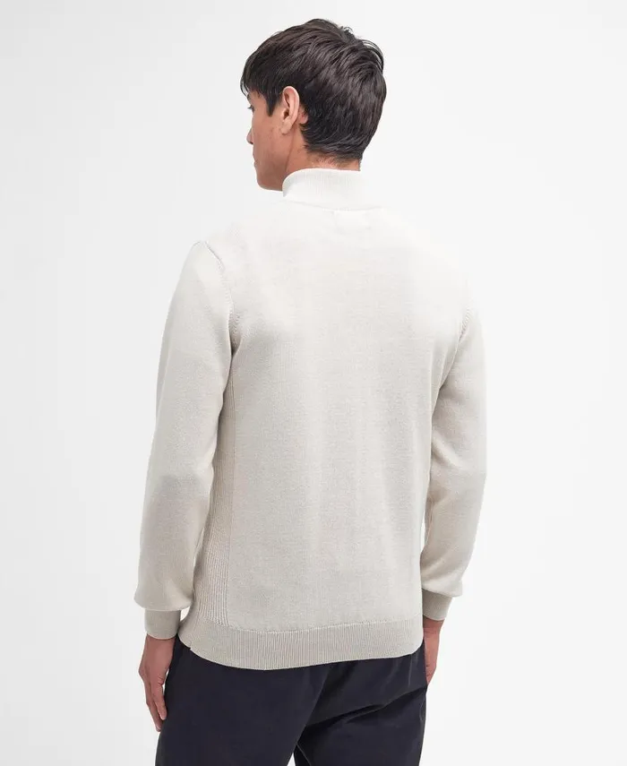 Cotton Half Zip Jumper Dark Chambray Men Barbour Jumpers