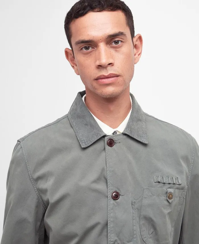 Cotton Salter Overshirt Classic Navy Men Barbour Casual Jackets